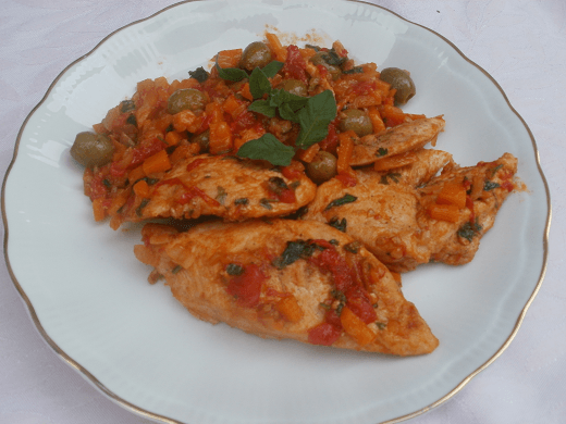 Filetto di pollo con carote e olive - Zuzana Grnja - Ricette e ricettario online
